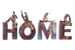DKD Home Decor Set de 4 Figuras Home Yoga Multicolor