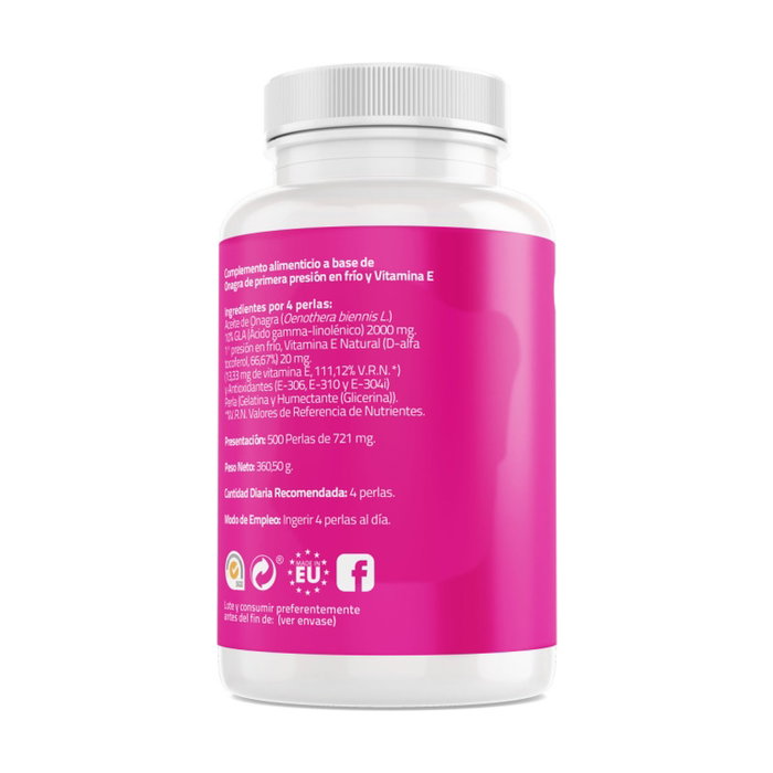 Bequisa Onabeq Aceite de Onagra 500 Perlas de 721mg