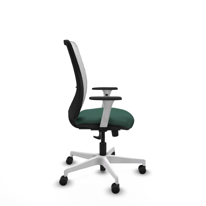PIQUERAS Y CRESPO Silla de oficina Zulema con mecanismo Sincro, Verde botella y Blanco PIQUERAS Y CRESPO Silla de oficina Zulema con mecanismo Sincro, Verde botella y Blanco