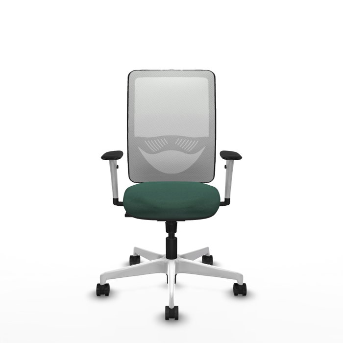 PIQUERAS Y CRESPO Silla de oficina Zulema con mecanismo Sincro, Verde botella y Blanco PIQUERAS Y CRESPO Silla de oficina Zulema con mecanismo Sincro, Verde botella y Blanco