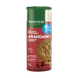 Santiveri Galletas Digestive Arándanos Sin Azúcar 0% 190g - Sin Lactosa, Alto Contenido en Fibra