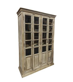 DKD Home Decor Vitrina Item Home Blanco 50 x 210 x 130 cm 4 Puertas 3 Estantes