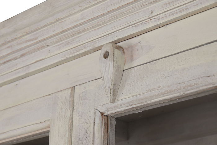 DKD Home Decor Vitrina Item Home Blanco 50 x 210 x 130 cm 4 Puertas 3 Estantes