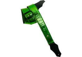 GETM Correa Guitarra Bajo Distressed Vernice Green Polipiel Nailon Piel Ajustable hasta 165cm