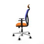 PIQUERAS Y CRESPO Silla de oficina Motilla con mecanismo Sincro/Traslack, Naranja y Azul