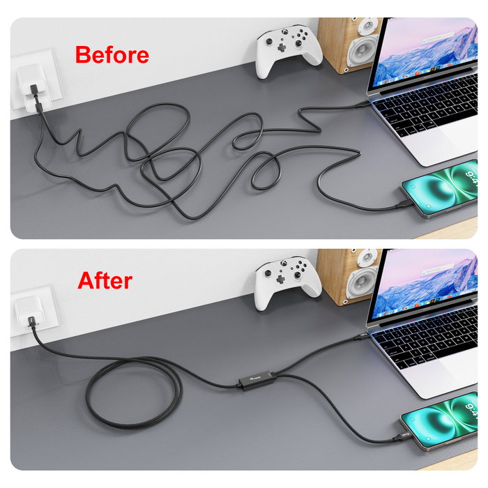 EQUIP Equip Kabel 128895 Y-Cable USB-C 4.0 a Doble USB-C 140W PD Negro, Algodón, Carga Rápida, 1.5 m EQUIP Equip Kabel 128895 Y-Cable USB-C 4.0 a Doble USB-C 140W PD Negro, Algodón, Carga Rápida, 1.5 m