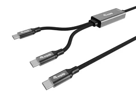Equip Cable USB-C a 2 USB-C Y PD 140W 1,5m Negro