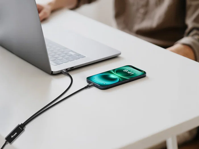 Equip Cable USB-C a 2 USB-C Y PD 140W 1,5m Negro