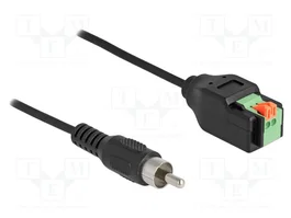 DeLOCK Adaptador RCA macho a bloque de terminales con pulsador 15 cm