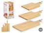 Kinvara Set 3 Tablas de Corte Asa Bambú con Detalles en Metal y Cuerda, Tabla Principal 40 x 4 x 18.5 cm, Otras Tablas 33 x 16.7 cm y 28.5 x 14.5 cm (Set de 12)
