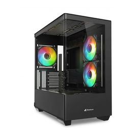 Sharkoon ELITE SHARK CM100 Caja de PC (schwarz, Tempered Glass x 2)