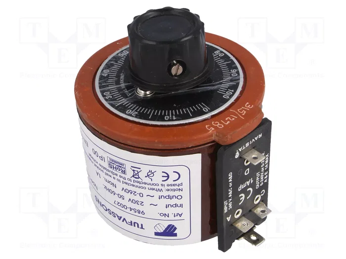 BREVE TUFVASSONS Autotransformador Regulable 230VAC 1A para Panel BREVE TUFVASSONS Autotransformador Regulable 230VAC 1A para Panel