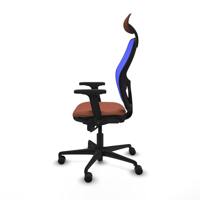PIQUERAS Y CRESPO Silla de oficina Jorquera con mecanismo Sincro, Tela Marrón y Malla Azul PIQUERAS Y CRESPO Silla de oficina Jorquera con mecanismo Sincro, Tela Marrón y Malla Azul