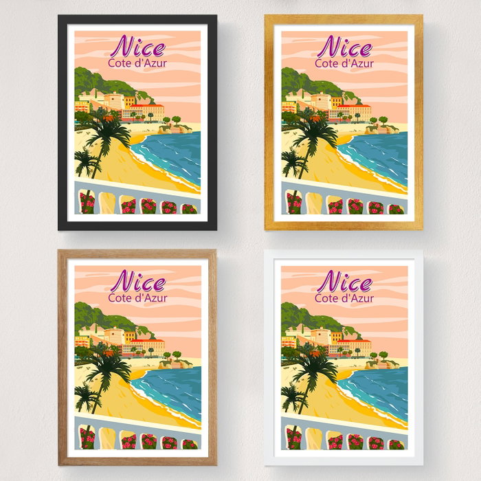 Wallity Nice Cote D'Azur - 1997 Póster A4 21 x 29.7 cm Acabado Satinado Mate Wallity Nice Cote D'Azur - 1997 Póster A4 21 x 29.7 cm Acabado Satinado Mate