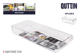Quttin Organizador para PS5 con 4 compartimentos, bandeja y soporte para mandos, color negro, 36 x 15.3 x 5.3 cm (12 Unidades)