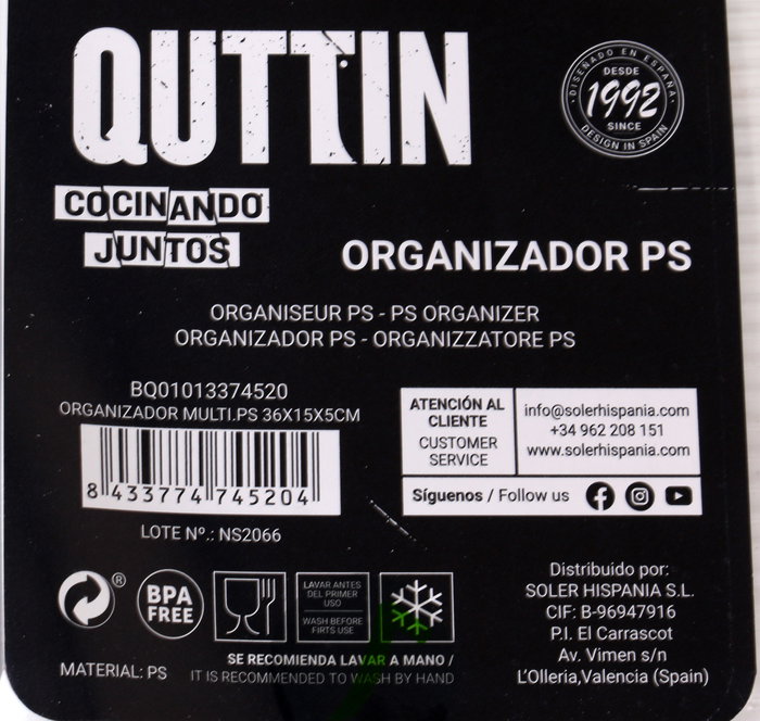 Quttin Organizador para PS5 con 4 compartimentos, bandeja y soporte para mandos, color negro, 36 x 15.3 x 5.3 cm (12 Unidades)