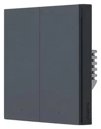 Aqara Smart Wall Switch H1 EU con Neutro, Doble Pulsador - Gris