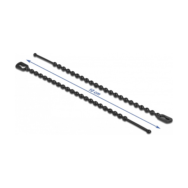 DeLOCK Bridas de bolas reutilizables 100 x 2,4 mm negro 100 piezas DeLOCK Bridas de bolas reutilizables 100 x 2,4 mm negro 100 piezas