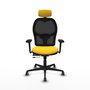 PIQUERAS Y CRESPO Silla de oficina Jorquera con mecanismo Sincro/Traslack, Amarillo y Negro