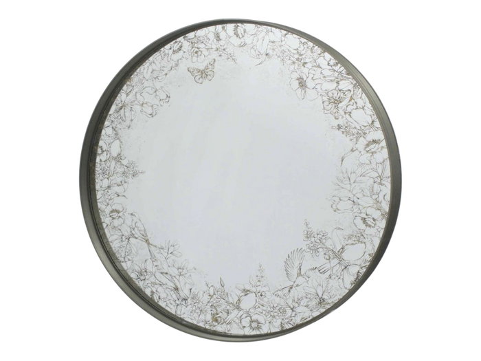 DKD Home Decor Espejo de Aluminio y Cristal 60x60 Flores Oro Viejo DKD Home Decor Espejo de Aluminio y Cristal 60x60 Flores Oro Viejo