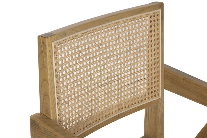 DKD Home Decor Silla Vintage Natural 60 x 86 x 56.5 cm (2 Unidades) Olmo y Ratán