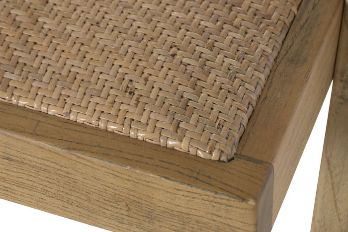 DKD Home Decor Silla Vintage Natural 60 x 86 x 56.5 cm (2 Unidades) Olmo y Ratán