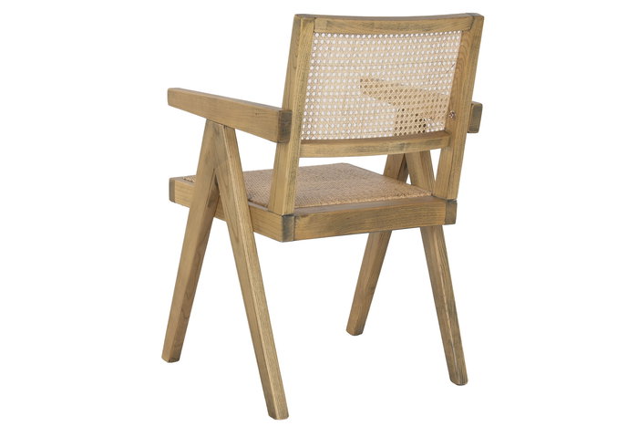 DKD Home Decor Silla Vintage Natural 60 x 86 x 56.5 cm (2 Unidades) Olmo y Ratán