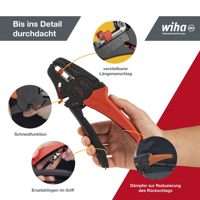 Wiha Peladora de cables automática para 0,03 - 16 mm²