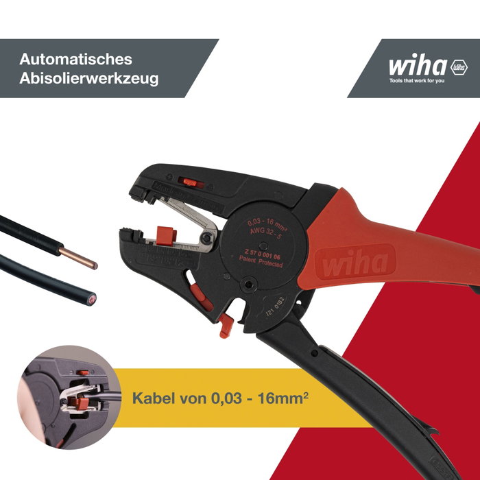 Wiha Peladora de cables automática para 0,03 - 16 mm²