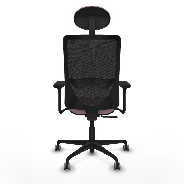 PIQUERAS Y CRESPO Silla de oficina Zulema con mecanismo Sincro, Rosa y Negro