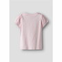 Camiseta de Manga Corta Infantil Name It Nmfvibeke Capsl Ballerina Rosa
