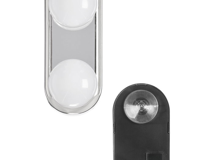 Berilo Tira de Lámpara LED con 4 Ventosas, 30.5x7x6 cm, Color Blanco, Funciona con Pilas (Set de 12)