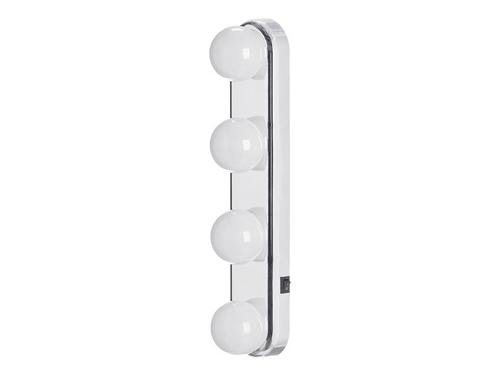 Berilo Tira de Lámpara LED con 4 Ventosas, 30.5x7x6 cm, Color Blanco, Funciona con Pilas (Set de 12)