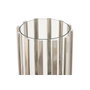 DKD Home Decor Portavela de Acero y Cristal Cromado Plateado