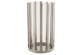 DKD Home Decor Portavela de Acero y Cristal Cromado Plateado