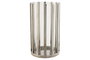 DKD Home Decor Portavela de Acero y Cristal Cromado Plateado