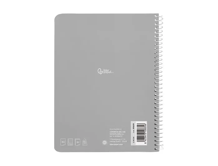 Liderpapel Cuaderno Espiral A5 Witty Tapa Dura 80 Hojas Rayado Montessori 3,5 mm - Colores Surtidos