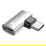 GoodConnections USB 4.0 Gen 3x2 Adapter USB-C Angular ST-BU Alcasa AD400 Hembra 8K 60Hz 40 Gbit/s Plata Aluminio