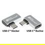 GoodConnections USB 4.0 Gen 3x2 Adapter USB-C Angular ST-BU Alcasa AD400 Hembra 8K 60Hz 40 Gbit/s Plata Aluminio