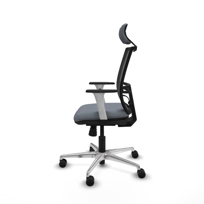 PIQUERAS Y CRESPO Silla de oficina Yunquera con mecanismo Sincro, Gris y Negro