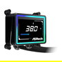 ASRock Kit de refrigeración líquida Challenger 360 Digital con pantalla LED 3", 3 ventiladores PWM de 120 mm, compatible AM4/AM5/LGA1700/LGA1851, color negro, iluminación RGB