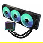 ASRock Kit de refrigeración líquida Challenger 360 Digital con pantalla LED 3", 3 ventiladores PWM de 120 mm, compatible AM4/AM5/LGA1700/LGA1851, color negro, iluminación RGB