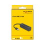 DeLOCK Hub USB 2.0 con 4 puertos Tipo-A negro 64334