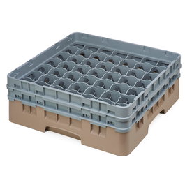 CAMBRO Cesta de lavado 49 comp. 2 alturas Beige