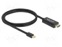 DeLOCK Cable Adaptador Pasivo Mini DisplayPort a HDMI 3 m Negro