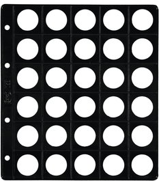 Funda Para Album De Monedas Pardo Con Alma Opaca Negra Ø 25Mm 30 Aloj. (Set de 25)