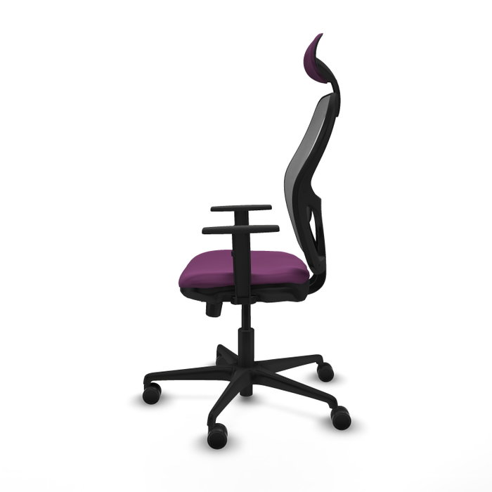 PIQUERAS Y CRESPO Silla de oficina Jorquera con mecanismo Sincro/Traslack, Morado y Gris