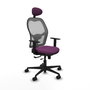 PIQUERAS Y CRESPO Silla de oficina Jorquera con mecanismo Sincro/Traslack, Morado y Gris