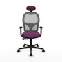 PIQUERAS Y CRESPO Silla de oficina Jorquera con mecanismo Sincro/Traslack, Morado y Gris