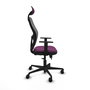 PIQUERAS Y CRESPO Silla de oficina Jorquera con mecanismo Sincro/Traslack, Morado y Gris